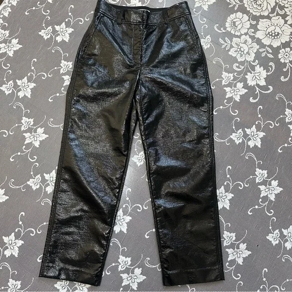 Aritzia Babaton The New Command Pant in Black Gloss Sz 2 - Picture 2 of 11
